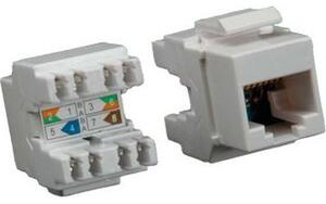 Roline Keystone aljzat, Cat.5e (Class D) RJ-45, UTP, világosszürke