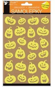 Andel Prerov Sötétben világító sütőtök mintás ablakmatrica 14 x 25 cm Halloween Dekoráció