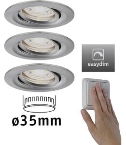 Paulmann EBL Nova mini Plus Coin LED-es beépíthető lámpa 3 részes készlet 4.20 W Vas (92973)