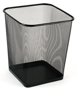 Victoria fémhálós szögletes papírkosár fekete (IVIC23)
