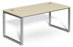 SimpleOffice asztal 180 x 90 cm, világos tölgy / ezüst