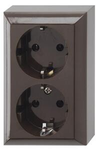 GAO 0510076777 Business Line IP20, 2 férőhelyes földelt csatlakozóaljzat, beltéri, 230 V~ /50 Hz / 16 A, barna