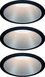 Paulmann 93408 Cole Coin Beépíthető lámpa 3 részes készlet LED 18 W Fekete, Ezüst