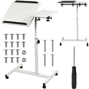Maclean MC-121 W Laptop Állvány, Fehér, Állítható Magasság 59-89 cm