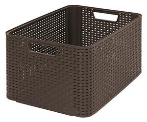 Curver Style "L" Műanyag Tároló Kosár 30 L - 43,5 X 23 X 32,5 Cm - Sötétbarna