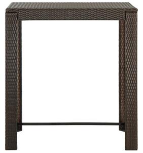 VidaXL barna polyrattan kerti bárasztal 100 x 60,5 x 110,5 cm
