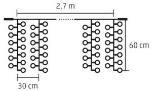 Somogyi DLFC 600/WH LED-es cluster fényfüzér 60cm hideg fehér