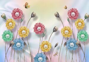 Fotótapéta - Színes virágok (147x102 cm)