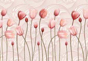 Fotótapéta - Rózsaszín tulipán (147x102 cm)