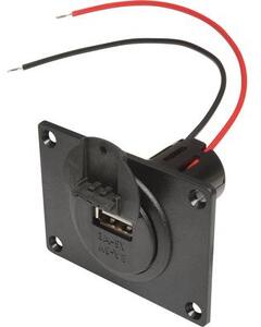 Beépíthető USB dugaszoló aljzat 12/24V, 3A,szerelőlappal és fedéllel, Procar