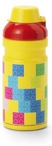 Lego Kulacs, 390 ml, "Brick", sárga-piros-mintás (L40560801)