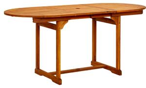 VidaXL tömör akácfa kerti étkezőasztal (120-170) x 80 x 75 cm