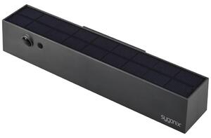 Sygonix Napelemes kültéri fali lámpa mozgásjelzővel LED Fixen beépített LED-es 10 W Antracit szürke (SY-5801968)