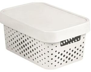 Curver Infinity Dots White 4,5 L Műanyag Tároló Doboz Tetővel - Fehér