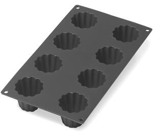 LÉKUÉ Silicone Cannelé Bordelais szilikon sütőforma 8db Fekete LK880667