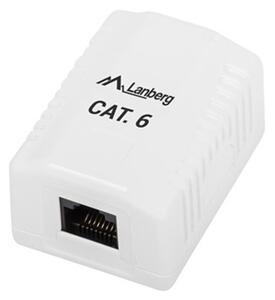 Lanberg falon kívüli aljzat CAT.6 UTP árnyékolatlan 2xRJ45 (OU6-0002-W)