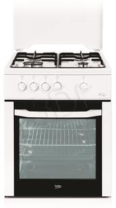 Beko FSG52020FW tűzhely Szabadonálló tűzhely Gáz Fekete, Fehér