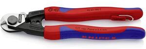 Drótkötél vágó olló Alkalmas (csupaszoló technika) Vég perselyek a Bowden-perselyeken és a sodronyköteles felvonókon 7 mm 7 Knipex 95 62 190 T