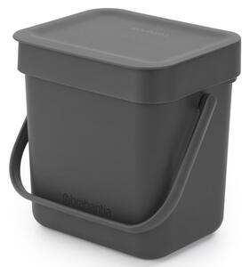 Brabantia Sort & Go 3 literes műanyag szemetes - Szürke