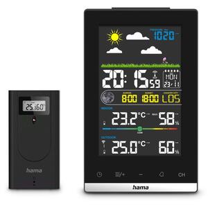Hama 00222239 Jamaica Meteorológiai Időjárás állomás Külső szenzorral - Fekete