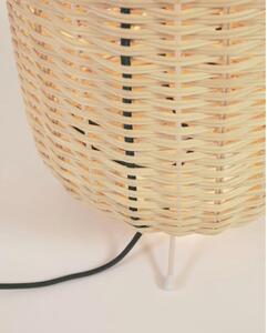 Natúr színű állólámpa rattan búrával (magasság 80 cm) Lumisa – Kave Home