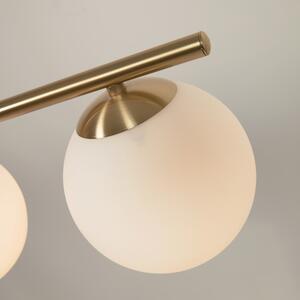 Fehér-aranyszínű mennyezeti lámpa üveg búrával ø 14 cm Mahala – Kave Home
