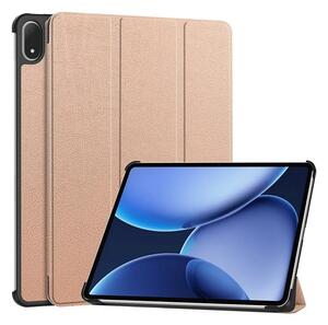 Tok álló, bőr hatású (aktív FLIP, oldalra nyíló, TRIFOLD, asztali tartó) ROZÉARANY OnePlus Pad 3 "Gigapack csomagolás" (GP-171807)