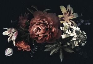 Fotótapéta - Sötét virágok (147x102 cm)