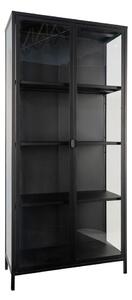 Fekete fém tálalószekrény 80x175 cm Brisbane – House Nordic