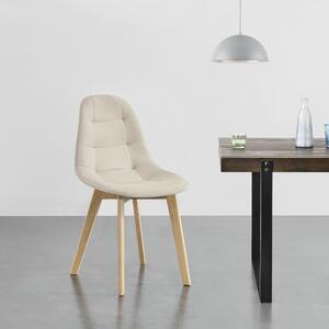 Étkezőszék szett Kopparberg párnázott ülőfelület 86 x 53 x 47 cm 100% poliészter/bükkfa bézs