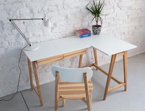 Íróasztal fehér asztallappal 85x135 cm Luka – Ragaba