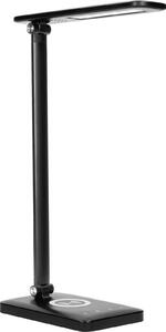 Orno Isiyo Led 7W-Os Asztali Lámpa Induktív Töltővel és USB-Vel, 390 lm, 3000-4000-6000 K, Színhőmérséklet-Váltás és Fényerőszabályzó Funkció, Fekete Színű