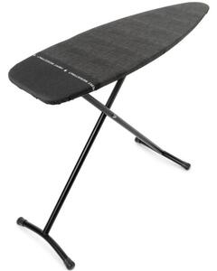 BRABANTIA Heat-Resistant Parking Zone vasalódeszka 1350x450mm - D méret. hőálló pihentető zóna. ülve vasaláshoz. D=35mm fekete váz. farmer fekete huzat - 243707