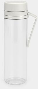 Brabantia Make & Take Water Bottle with Strainer vizespalack 500 ml, szűrőbetéttel gyümölcsök számára, fogantyúval, szivárgásmentes, műanyag, átlátszó/világosszürke - 202421