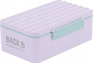 Backup Műanyag Csatos Uzsonnás Doboz - Lila-Menta, SB6C39