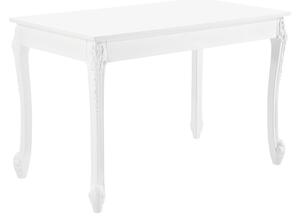 Étkezőasztal Lüneburg 4 személyes konyhaasztal asztallap MDF asztalláb műanyag 116 x 66 x 76cm fehér