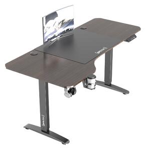 Állítható magasságú asztal 73 - 118 cm Oxnard diófa-optika/fekete