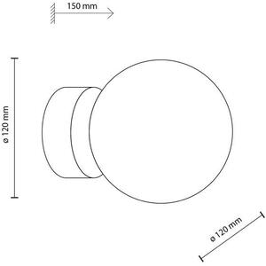 TK Lighting Nuvole Falikar - Cserélhető Fényforrás , Fekete