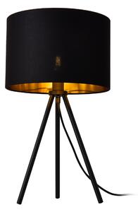 Asztali lámpa Metz szövet éjjeli lámpa design 51 x ø 30 cm fekete