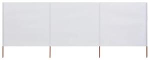 VidaXL homokfehér szövet 3-paneles szélfogó 400 x 160 cm