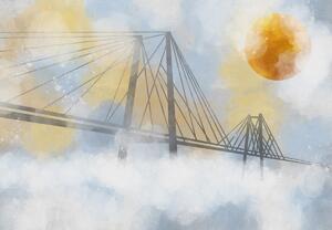 Fotótapéta - Színes híd, akvarell (147x102 cm)