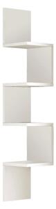 Fehér fali könyvespolc 22x117 cm Laura – Kalune Design