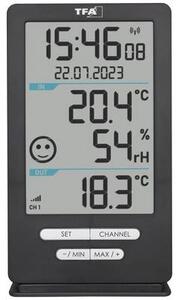 TFA Dostmann Funk-Thermometer XENA HOME Vezeték nélküli digitális hőmérő Antracit (30.3074.10)