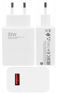 Hálózati töltő adapter, 33W, USB aljzat, gyorstöltés, PD, Xiaomi, fehér, gyári