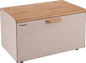 Klausberg KB-7465 Premium Kenyértartó - Rozsdamentes Acél / Bambusz