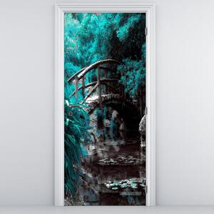 Fotótapéta ajtóra - Patak feletti híd (95x205cm)