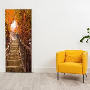 Fotótapéta ajtóra - Lépcső a természetben (95x205cm)