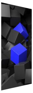 Fotótapéta ajtóra - Két kék kocka (95x205cm)