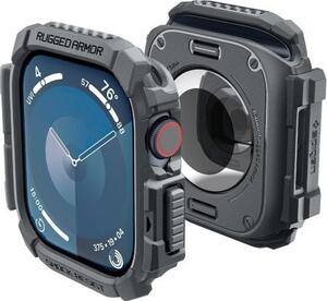 Spigen RUGGED ARMOR műanyag óra keret (ütésállóság) SÖTÉTSZÜRKE Apple Watch Series 10 46mm (ACS08598)