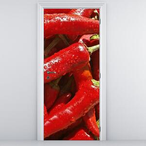 Fotótapéta ajtóra - Vörös paprika (95x205cm)